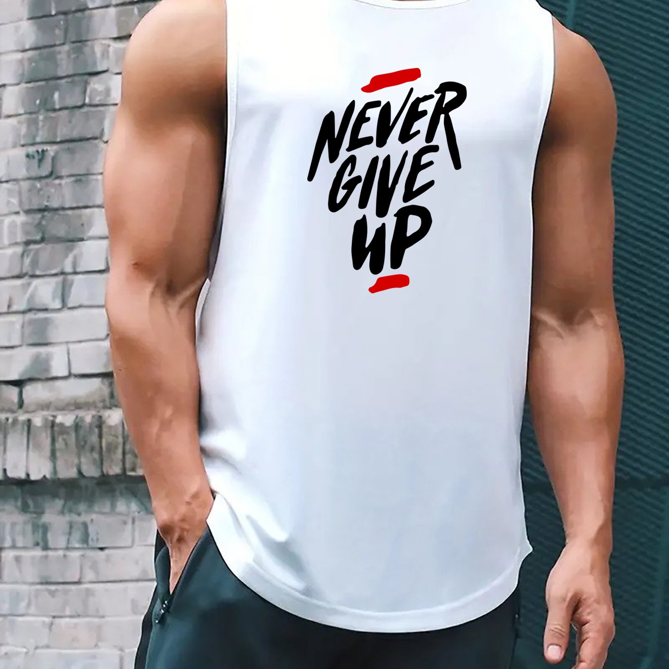 Men's Summer Muscle Tank Top Breathable Sweat-Wicking Quick-Dry Sleeveless Gym Basketball