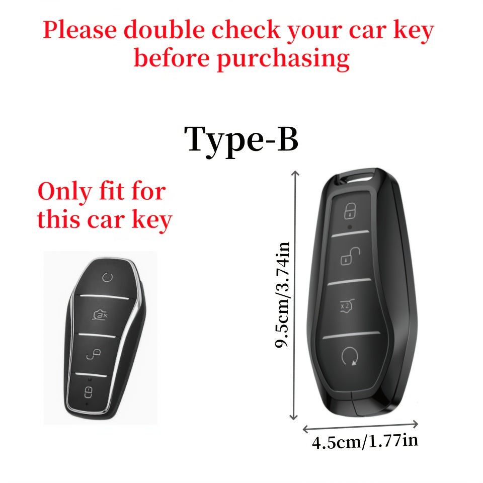 Car Key Case Aluminum Alloy Lightweight Seamless Fit for Qin Plus Song Plus Tang DMI Han Yuan