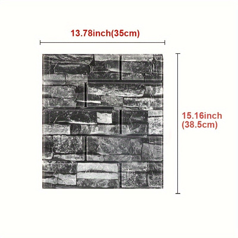 3D Wall Tile Stickers Waterproof Self-Adhesive Decorative Collision Prevention Ceiling Protection