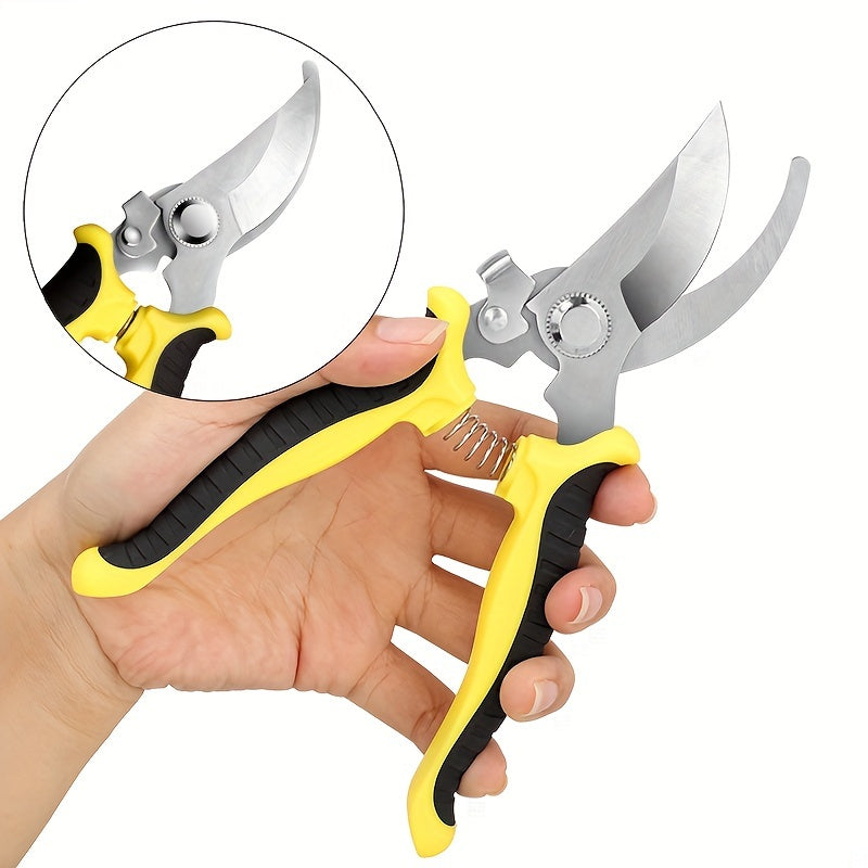 Set of 3 Gardening Tools Stainless Steel Pruning Shears Scissors for Trimming