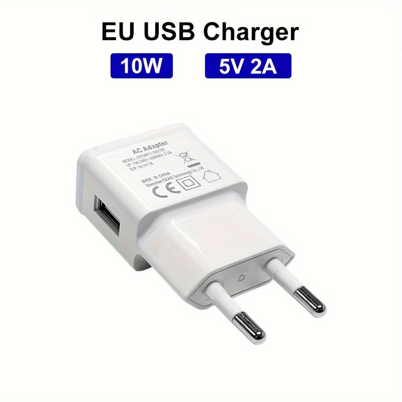 Universal 10W USB Wall Charger EU Plug for Cell Phones