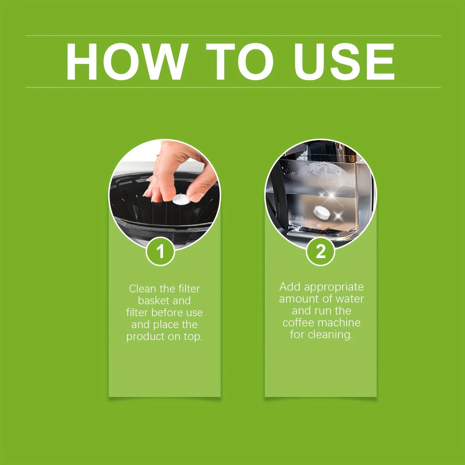 Coffee Machine Cleaning Tablets Set of 10 Descaling and Stain Removal