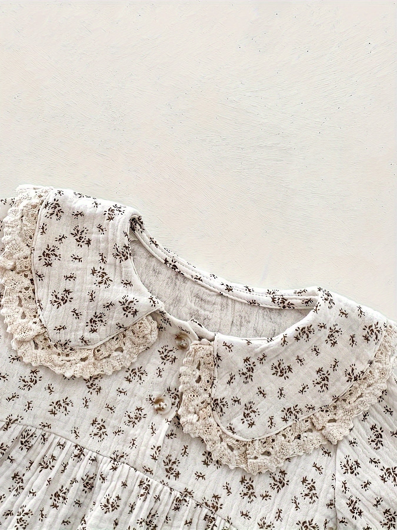 Bolalar uchun gul naqshli iplikli qopqog'li bodysuit va kiyingan to'plam, paxta aralashmasi, bahor va kuz uchun qulay