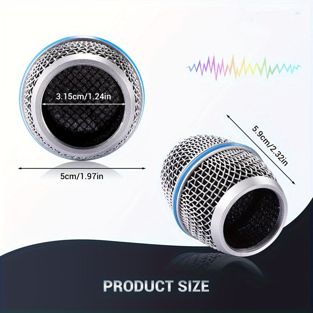Metal Mesh Microphone Head Accessories for Shure Handheld Microphones Replacement Heads