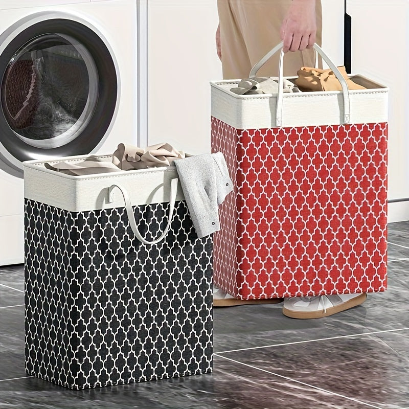 Laundry Storage Basket with Handles Hamper for Laundry Bathroom Bedroom Dorm