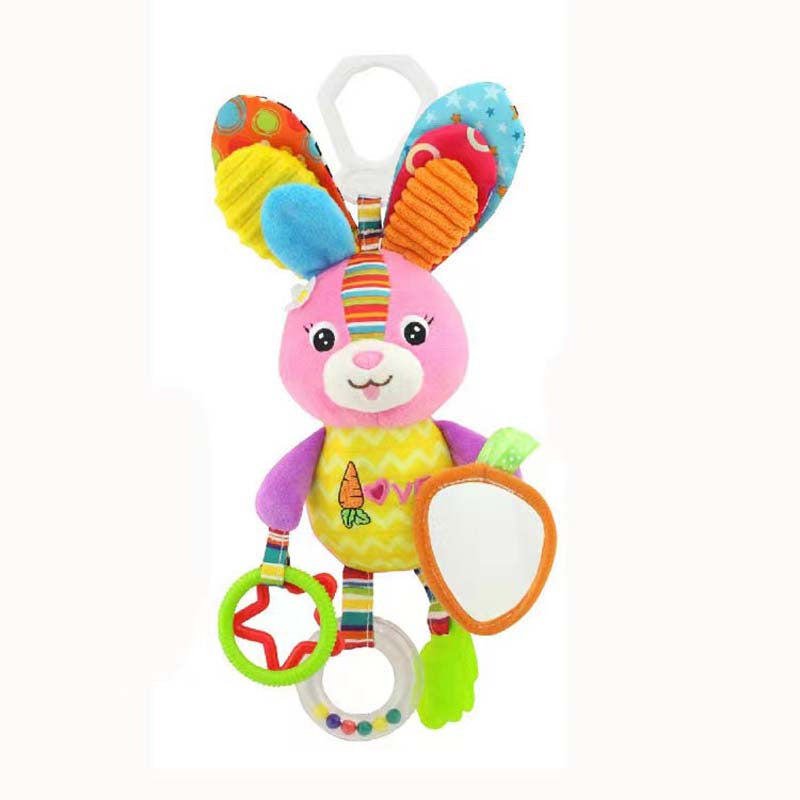 Baby Toy Clip-On Car Seat and Stroller Toys for Babies with Textures Teethers and Rattles