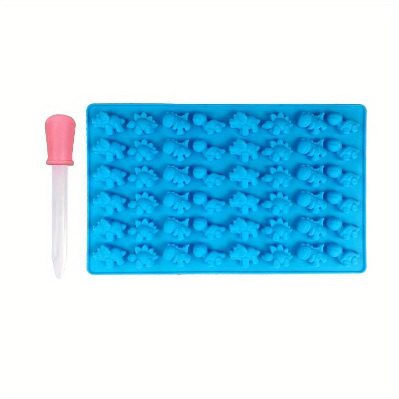 Silicone Candy Molds Set with Droppers for Gummies, Chocolate, and Fondant