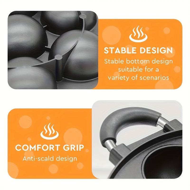 7 teshikli ko‘p funksiyali Octopus Ball Machine, tuxum uchun tort qolibi, ko‘p qirrali oshxona uchun yopishmaydigan qozon. Oson tozalanadi, joyni tejovchi dizayn. Uyda pishirish va ochiq havoda foydalanish uchun ideal.