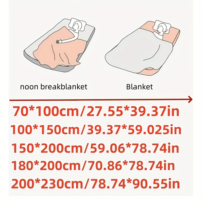 Grey Plaid Polyester Comforter All-Season Bed Blanket for Bed Sofa Office