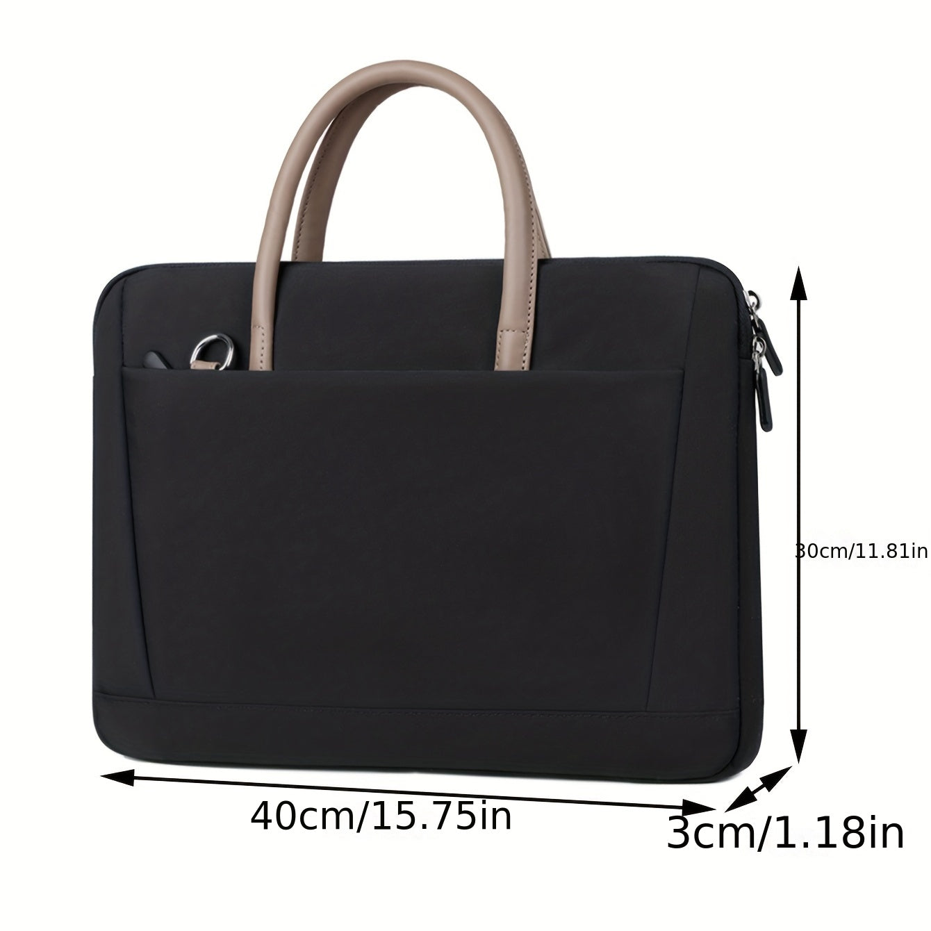 Water-Resistant Nylon Laptop Bag with Adjustable Shoulder Strap for School Office and Daily Use