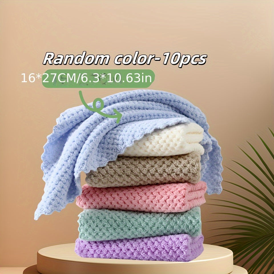 Ultra-Qalin Ananas To'rli Oshxona Sochiqlari - 10 Ta Paket, 16x27 sm, Yog'ga Qarshi, To'kilmaydigan, Ko'p Qavatli Tozalash Matolari, Uy Tozalash Vositalari, Mukammal Rojdestvo Hediye, Tez Quriydigan Qo'l Sochiqlari