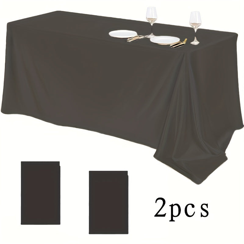 Luxury Satin Tablecloth for Wedding Banquet Rectangular Polyester 10-12 Seater