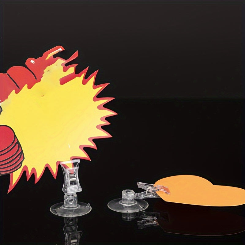 Clips de ventosa transparentes para puertas, ventanas y mesas, uso en oficina y hogar