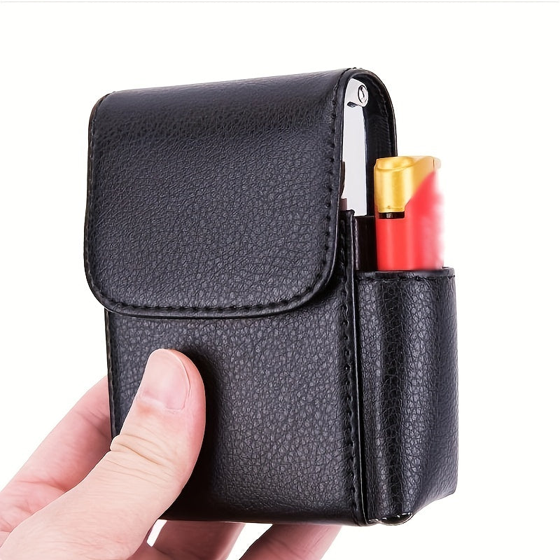 Unisex Metal Cigarette Box Lighter Holder Travel Storage