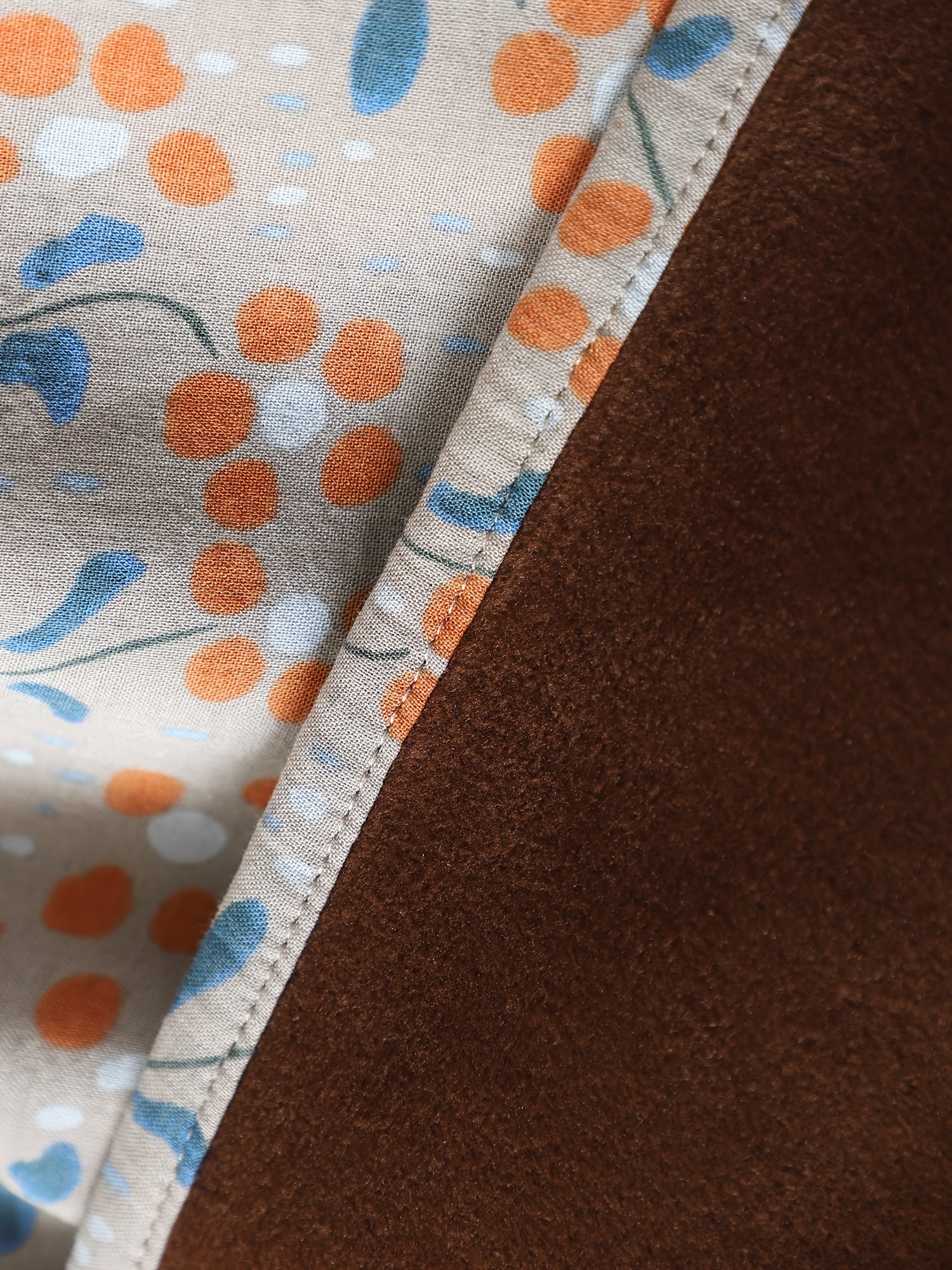 Plus Size Floral Print Woven Shirt with Stand-Up Collar and Chinese-Style Placket for Fall and Winter