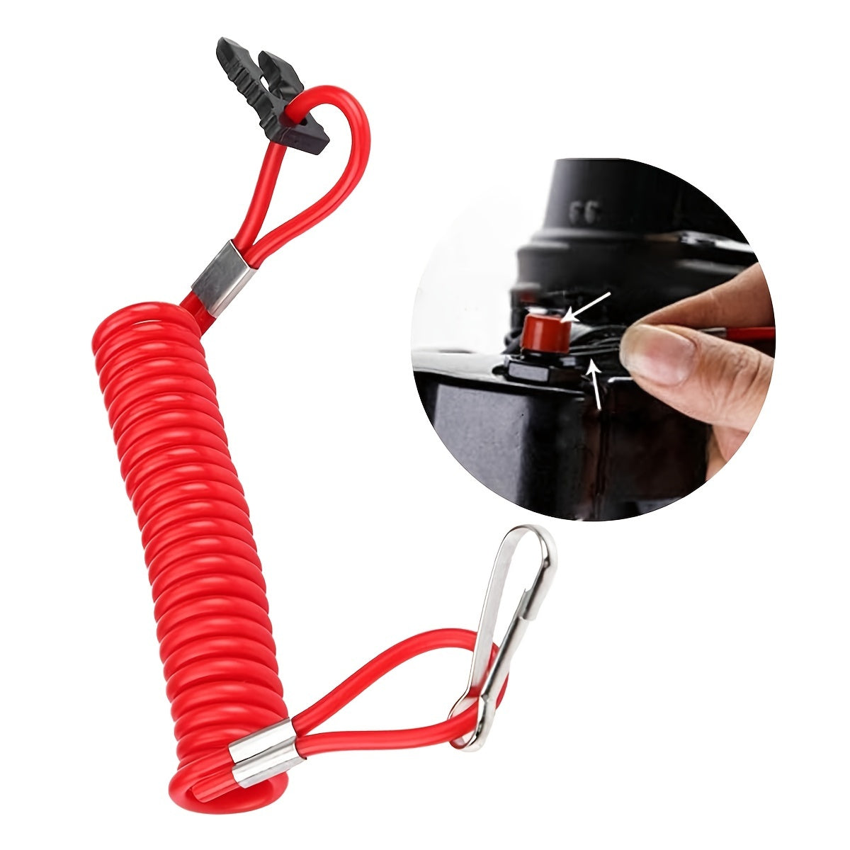 Universal Boat Engine Kill Switch Lanyard Emergency Stop Safety Device