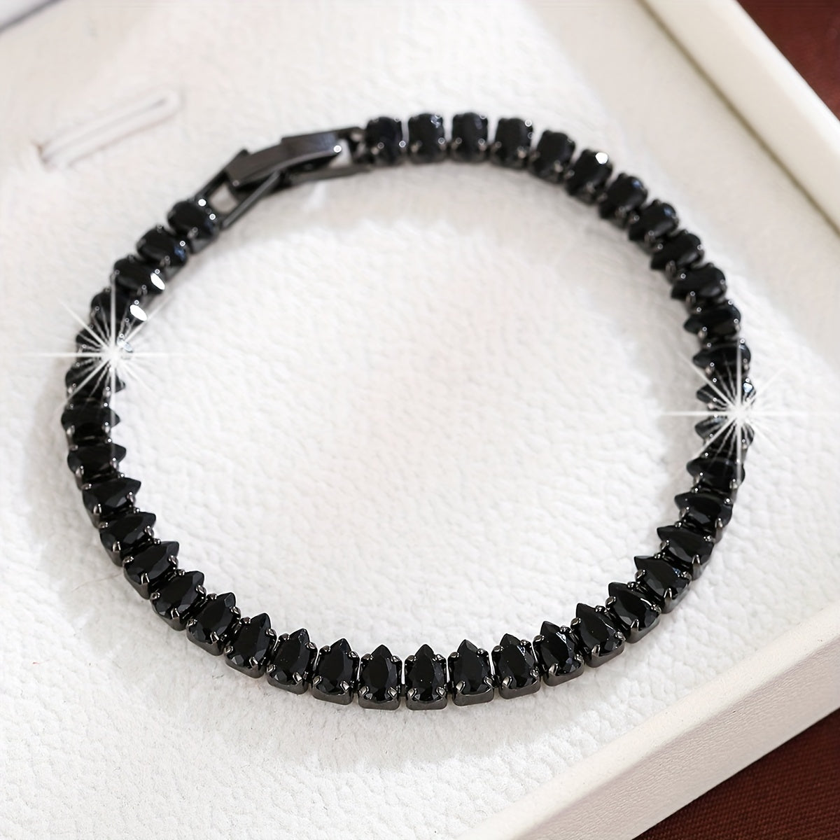 Black Zirconia Bracelet for Women Stylish Jewelry Trendy Accessory