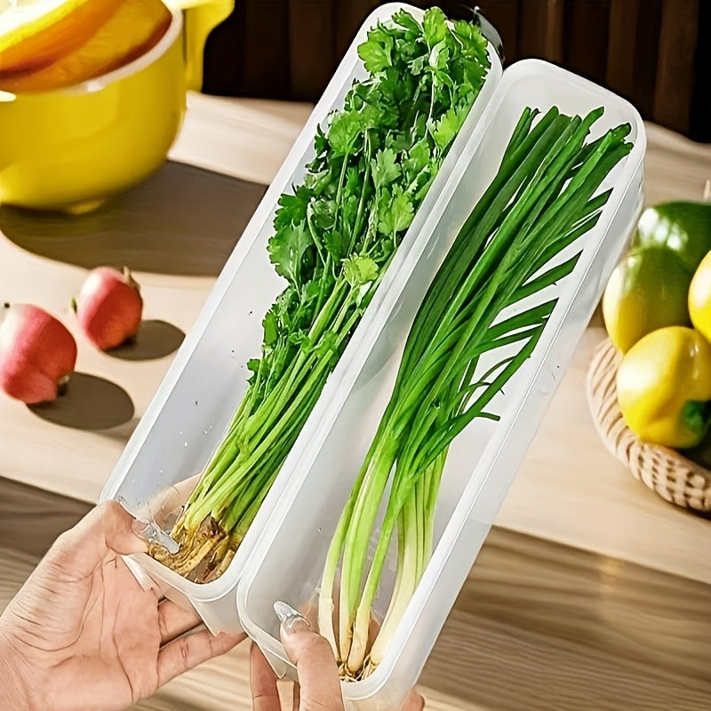 Set of 2/6 Plastic Food Storage Containers for Refrigerator, Vegetable Keeper
