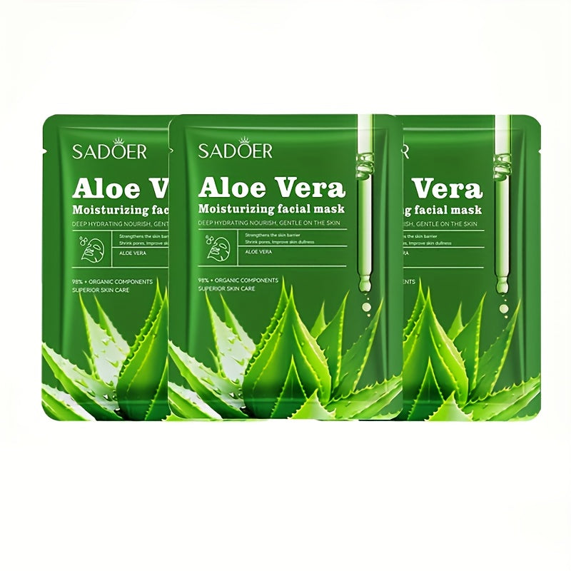 Kattalar Aloe Vera yuz niqoblari 3-6 dona, namlantiruvchi yuz qog'ozi, Glycerin, Nikotinamid, Trehalose, spirtsiz