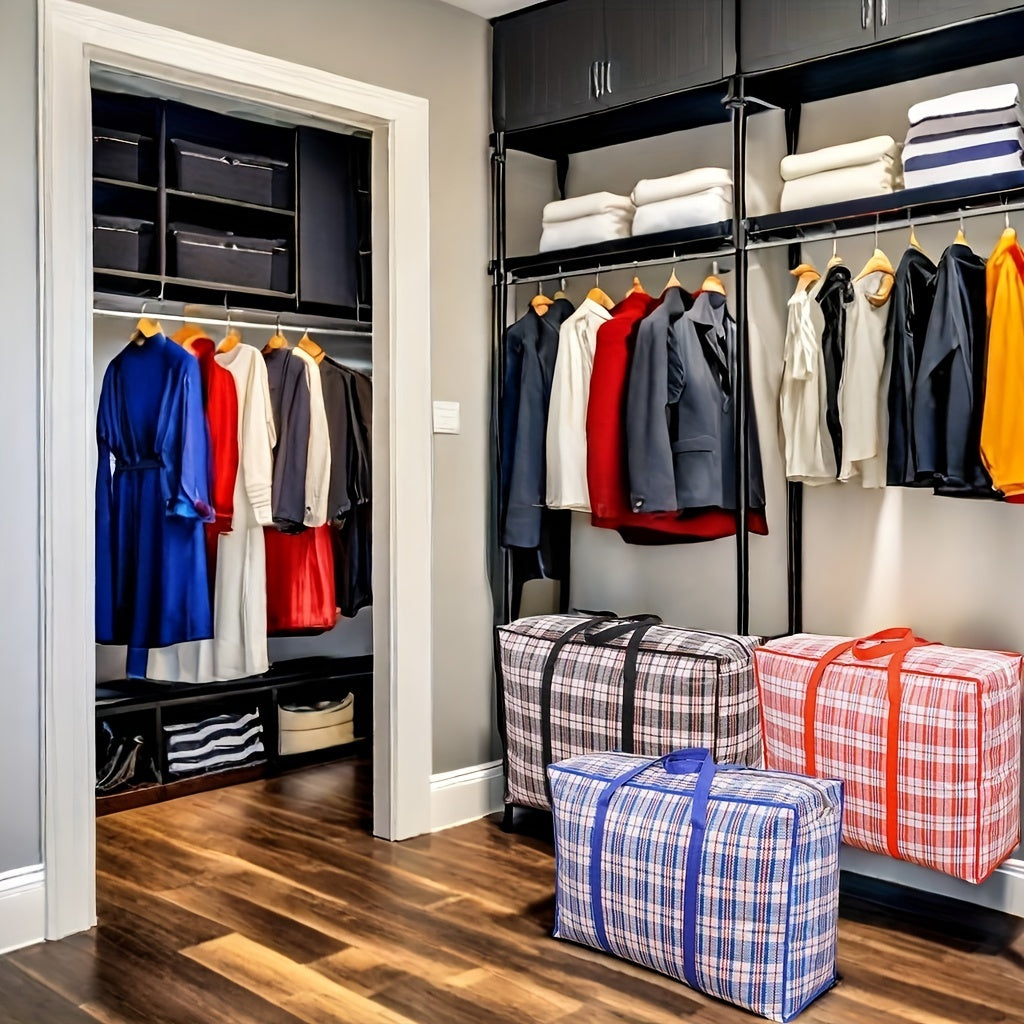 Large Waterproof Woven Storage Bags for Packing Moving Organizing and Storing