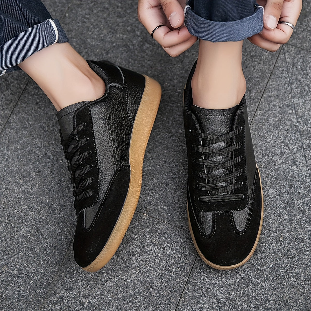 Men's Vintage Style Road Running Shoes Lightweight Stability Non-Slip Oxford Sneakers for Training Hiking Casual