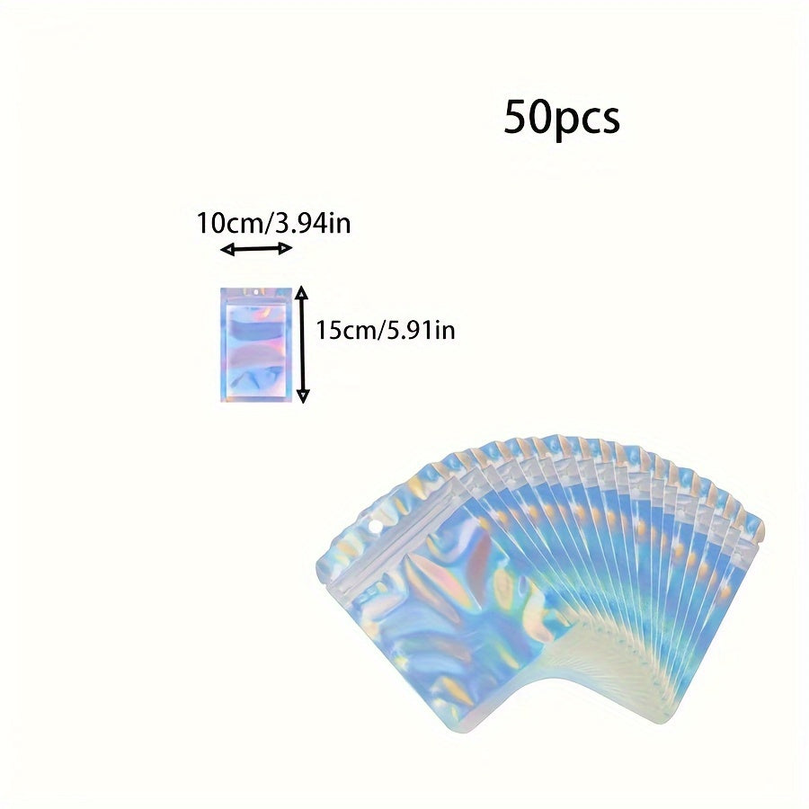 Набор из 50 плоских зиплок-пакетов для хранения кабелей данных и украшений