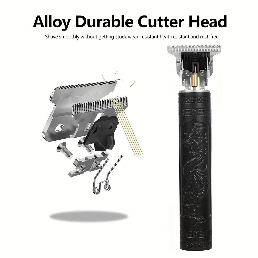 Men's Hair Clipper Set with Digital Display USB Charging ABS Body Professional Haircutting Kit Gift