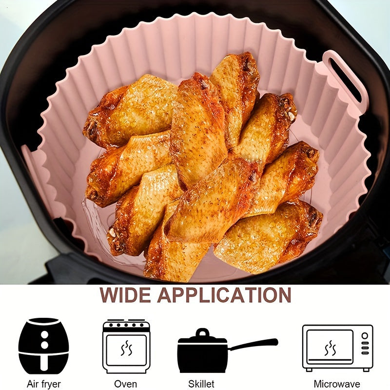 Silicone Air Fryer Pot Reusable Non-Stick Replacement Basket Accessory