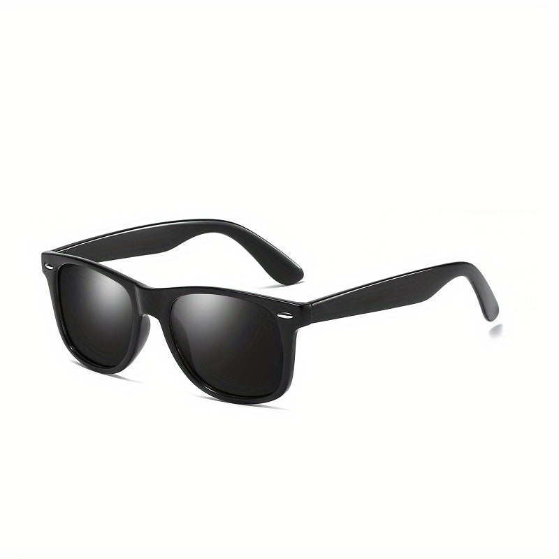 Men's Outdoor Retro Polarized Sunglasses Black 1 Pair