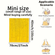 All-Season Checkered Fleece Throw Blanket for Sofa Nap Time and Gifting