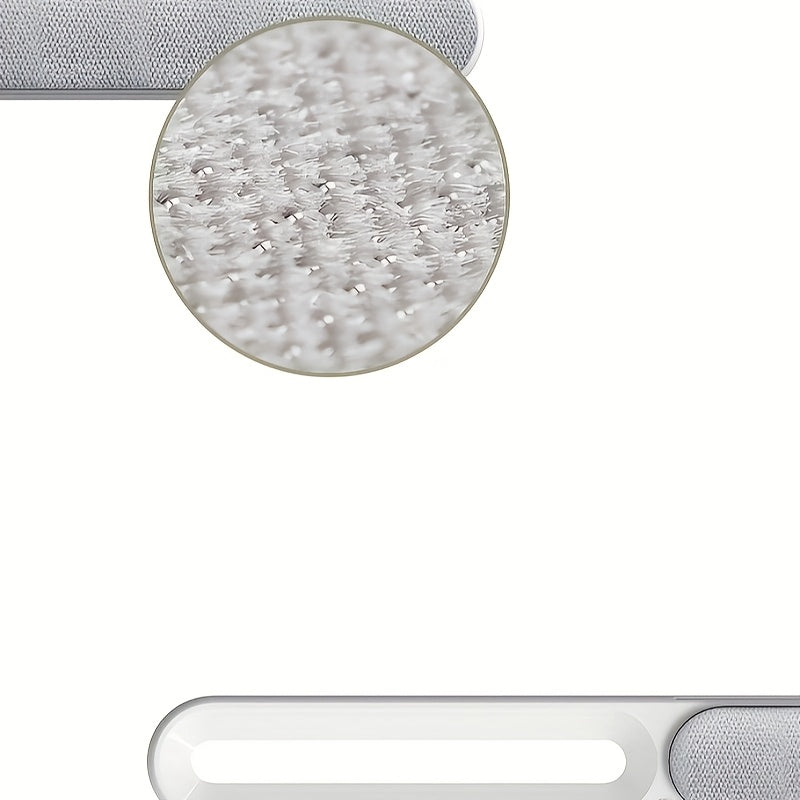White Dual-Sided Static Lint and Pet Hair Remover Brush for Clothes and Furniture