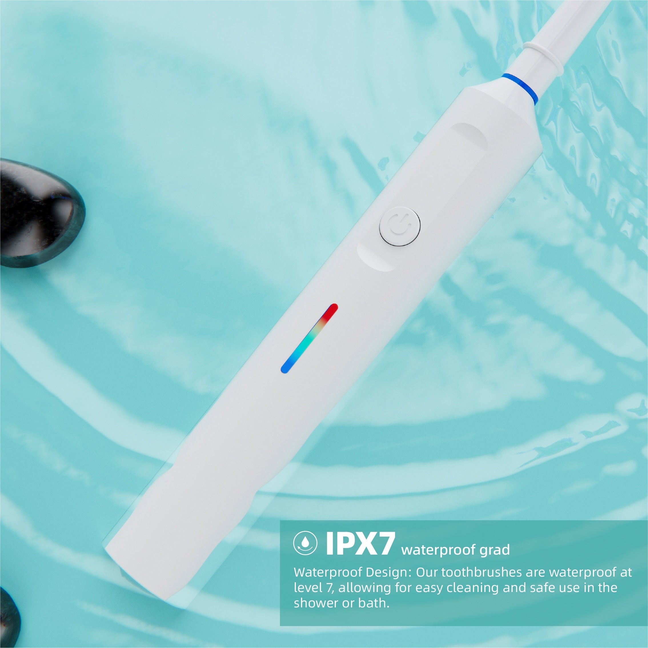 Electric Toothbrush for Adults with 3D Rotating Head 4 Soft Brush Heads Waterproof Rechargeable
