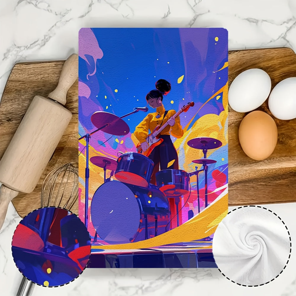 Набор из 2 мягких кухонных полотенец, 16x24 дюймов, впитывающие, моющиеся в машине