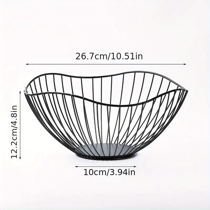 Metal Fruit Bowl for Serving and Storage Decorative Display Rack for Dining Table