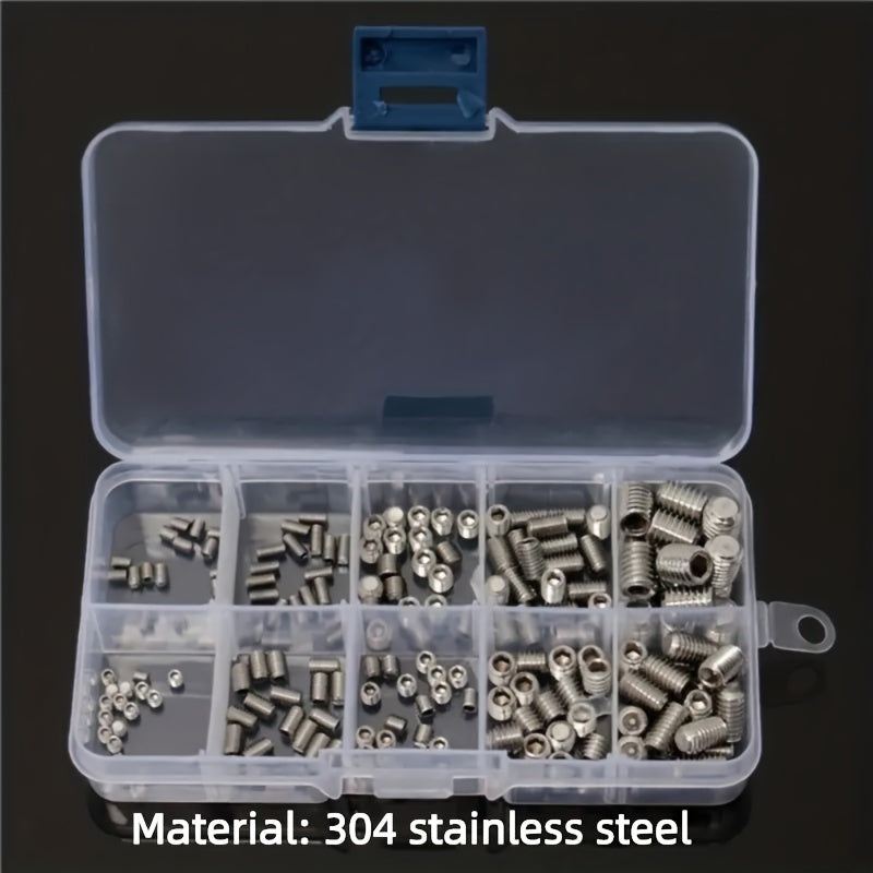 Stainless Steel Allen Head Socket Set Hex Grub Screws Assortment