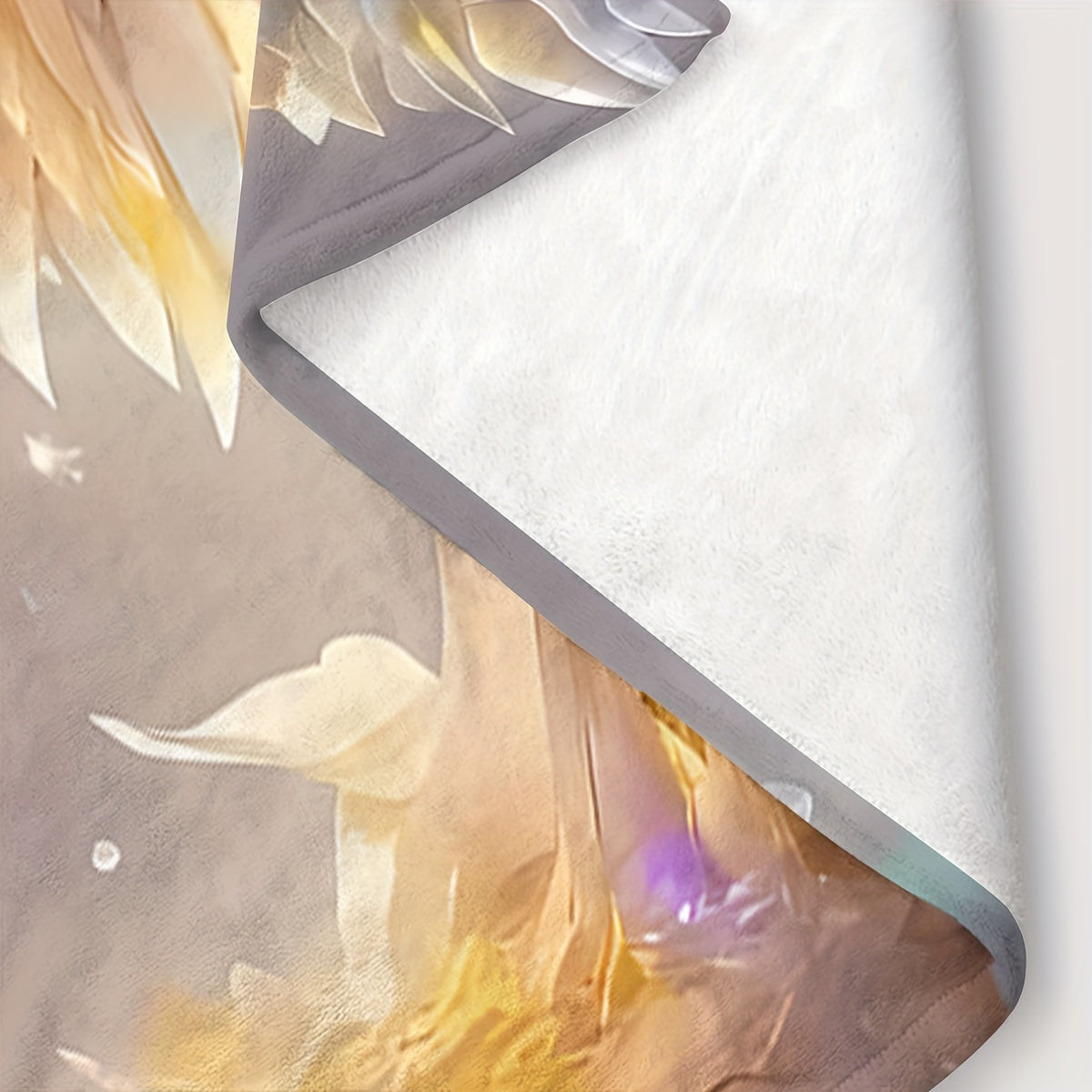 3D Printed Angel Flannel Blanket Soft Warm Polyester Vintage Knitted Throw for All Seasons