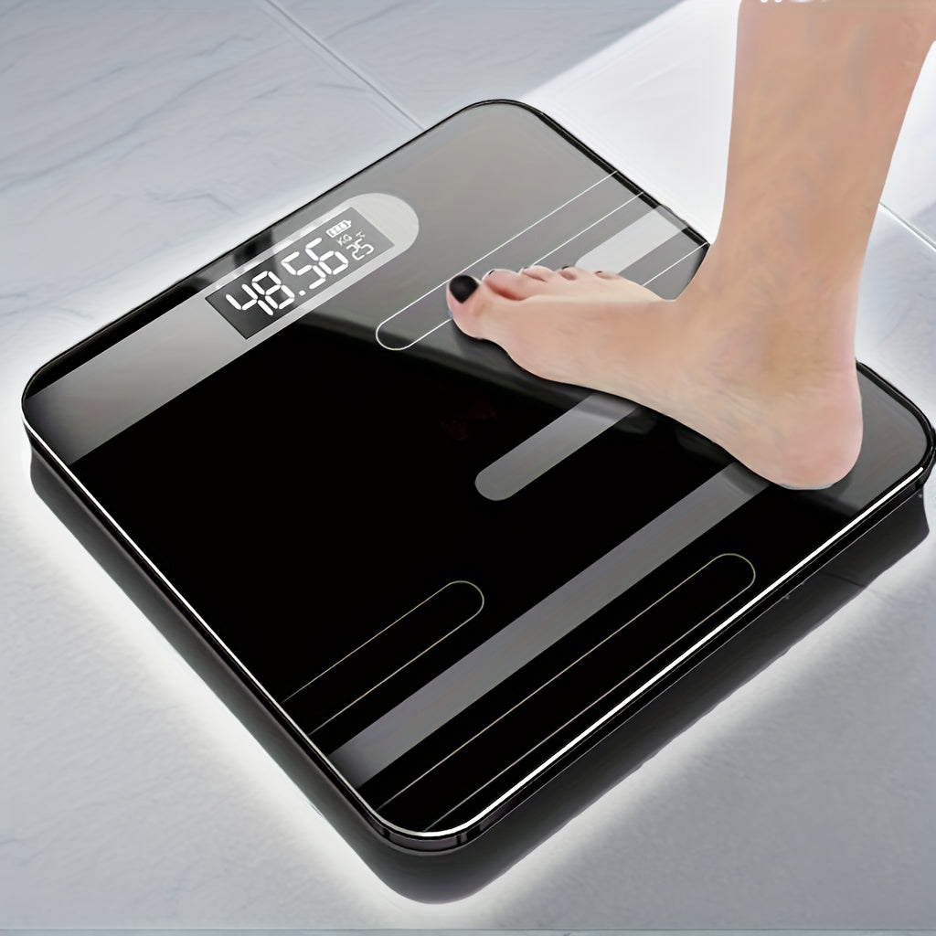 1 dona minimalist moda raqamli vazn o‘lchagich LCD displey bilan, batareya bilan ishlaydi, hammom uchun ideal.