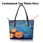 Spacious Microfiber Faux Leather Tote Bag Waterproof Zip Closure for Work Travel