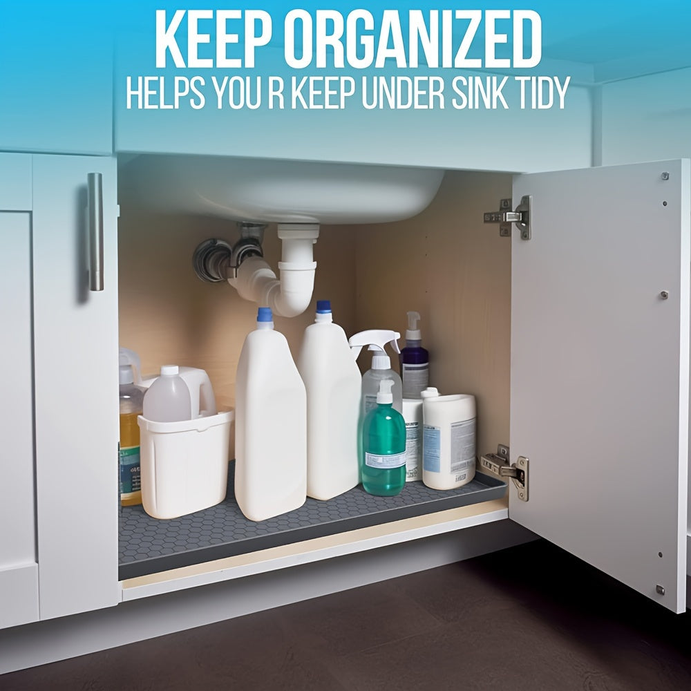 Waterproof Silicone Under Sink Mat for Kitchen and Bathroom Cabinets 71x48 cm