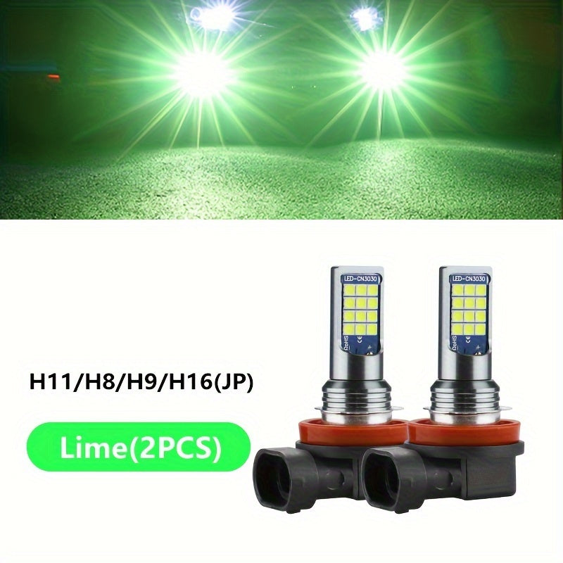 Car LED Fog Light Bulb 6000K White Ice Blue Yellow White 2 Pack