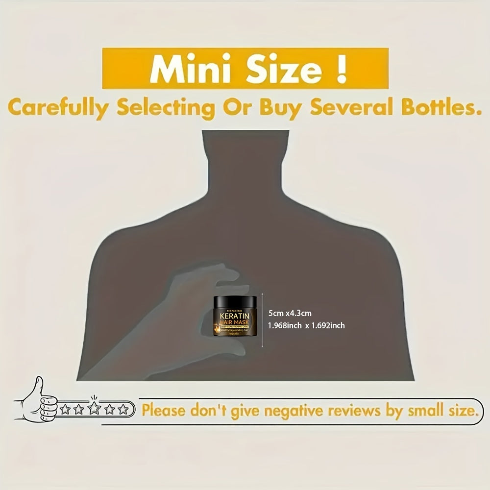 Кератиновая маска для волос для всех типов волос с растительным скваланом.