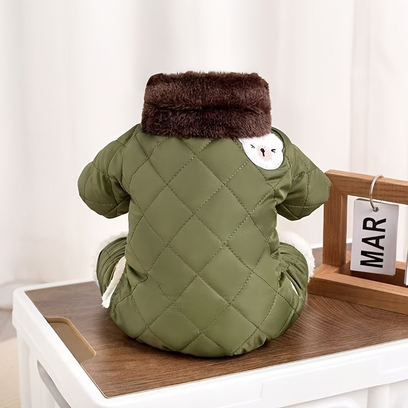 Dog Jumpsuit All-Season Plush Lined for Small to Large Breeds