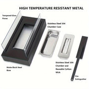 Rectangular Portable Alcohol Fireplace Lamp for Outdoor Use and BBQs