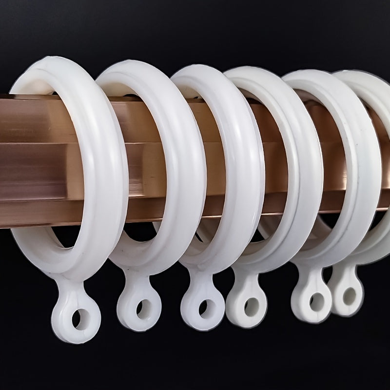 20 Durable Plastic Curtain Hooks Reinforced Rings for Bed Curtains and Drapes