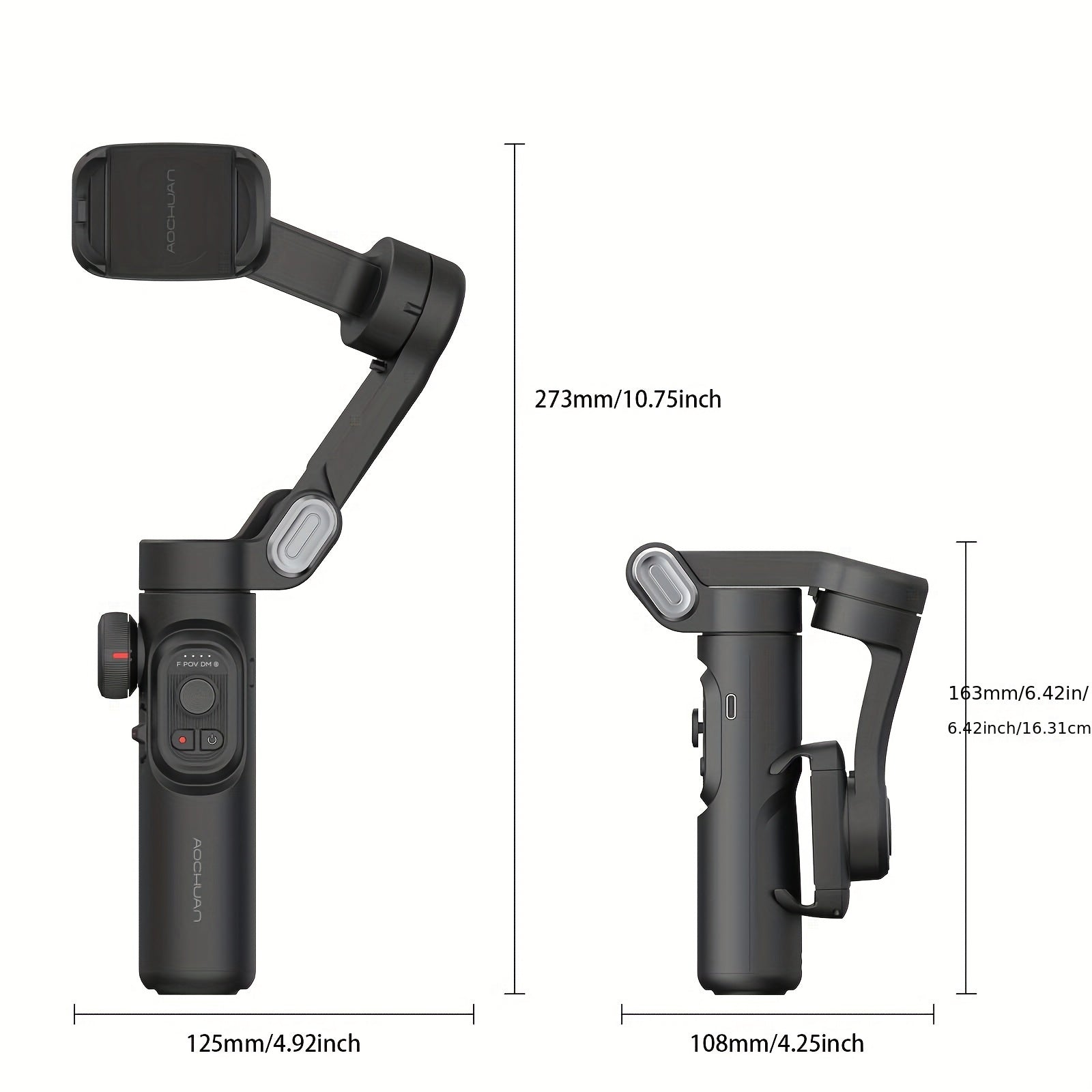 3-Axis Handheld Smartphone Gimbal Stabilizer for Video Recording Compatible with iPhone Xiaomi Samsung