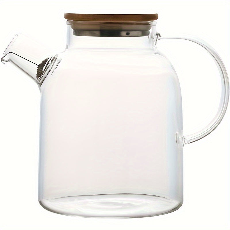 Large Glass Teapot with Infuser and Lid for Hot and Cold Tea Brewing