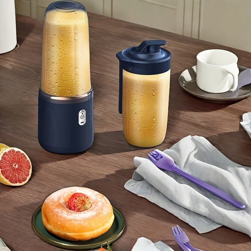 Portativ ikki stakanli sharbat chiqaruvchi, USB orqali quvvatlanadigan batareyali, kichik va bardoshli