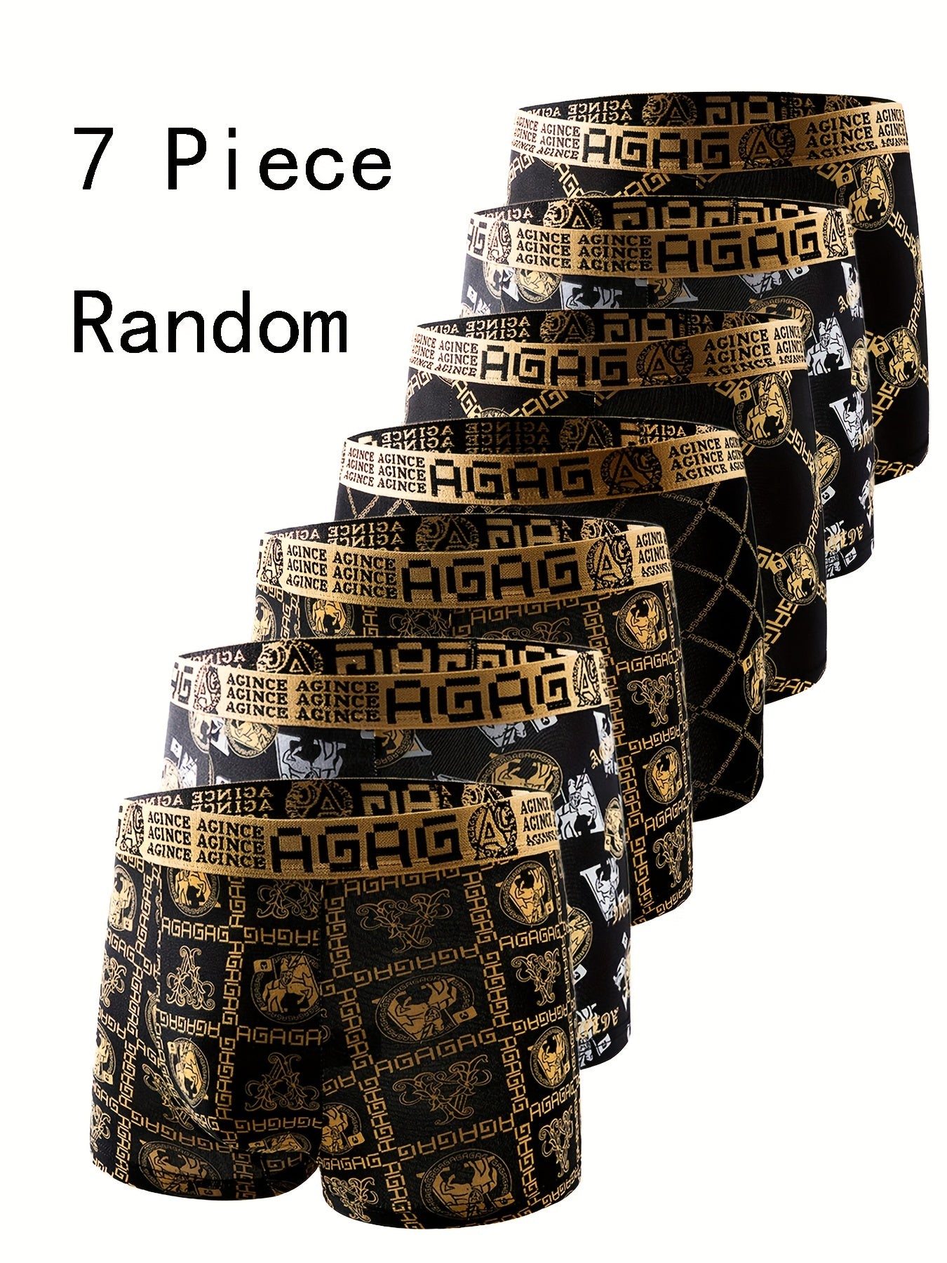 Geometrik naqshli erkaklar uchun boxer shortlari, qulay moslashuv uchun o'rtacha cho'zilishga ega tez quriydigan polyester matodan tayyorlangan.