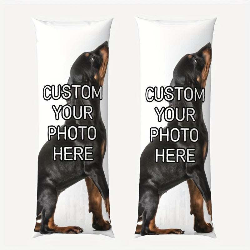 Personalized Pet Photo Body Pillowcase 50.8x137.2 cm Soft Breathable Plush Dog Cat Gift