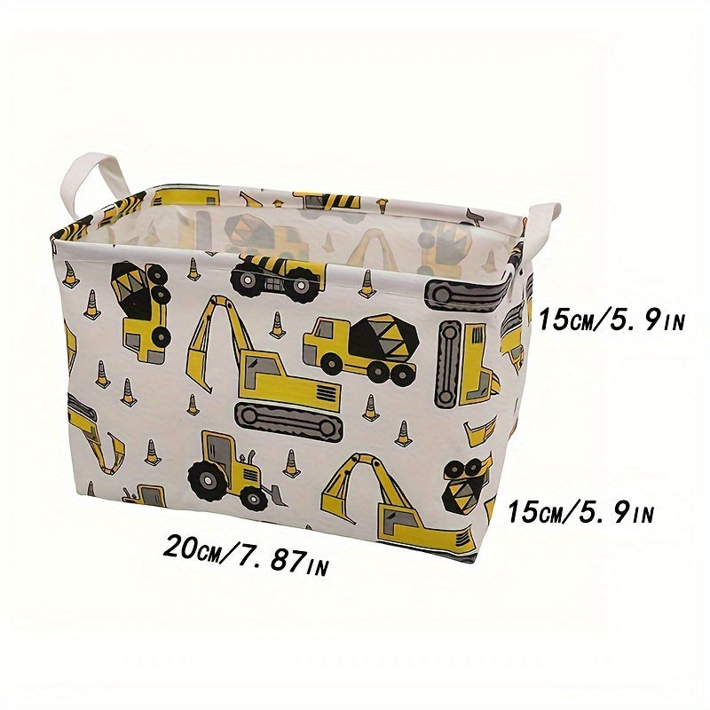 cesta de lavandería de lona impermeable con asas para ropa, juguetes y organización del hogar